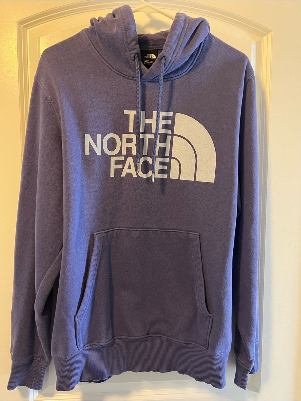 The North Face Men’s Lavender Pullover Hoodie with White Logo